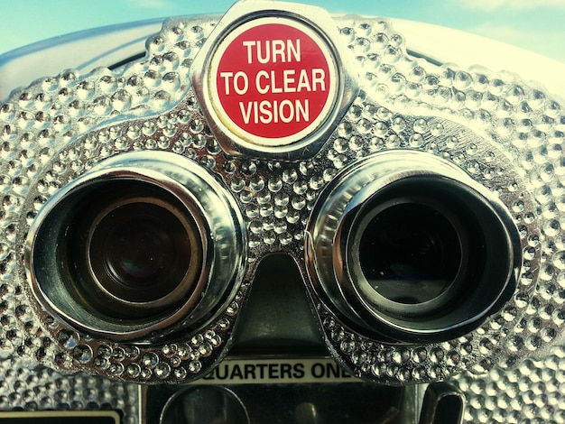 Photo close-up of coin-operated binoculars