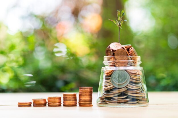 Close-up of coins on table