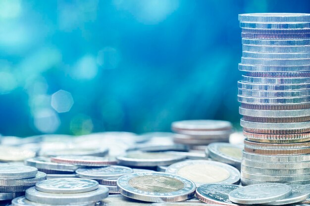 Close-up of coins on table