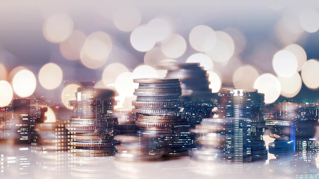 close-up of coins on table