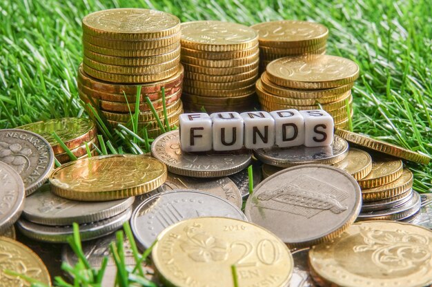 Close-up of coins on table