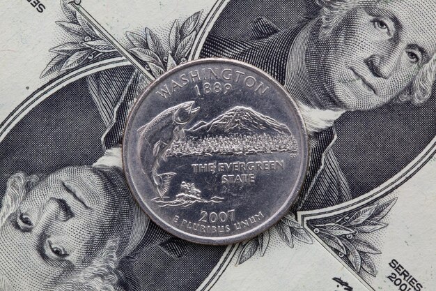 Close-up of coins on table