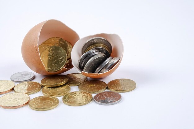 Close-up of coins