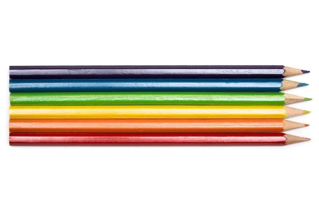 Photo close up of color pencils