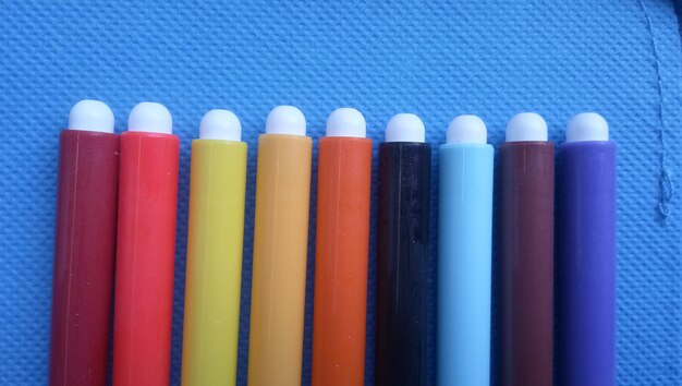 Close-up of colored pencils