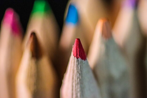 Photo close-up of colored pencils