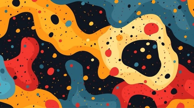 A close up of a colorful abstract background with circles ai generative