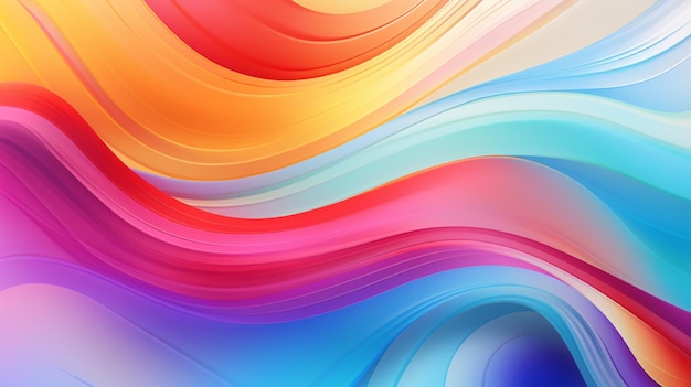 A close up of a colorful abstract background with a curved design generative ai