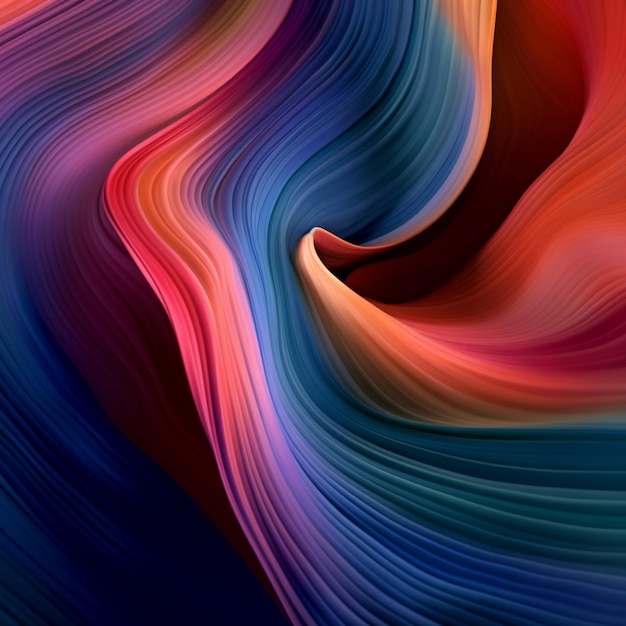 A close up of a colorful abstract background with a curved design generative ai