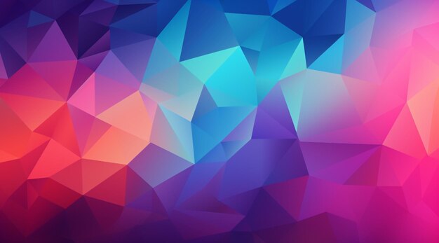 Крупный план красочного абстрактного фона с генеративным ИИ треугольников