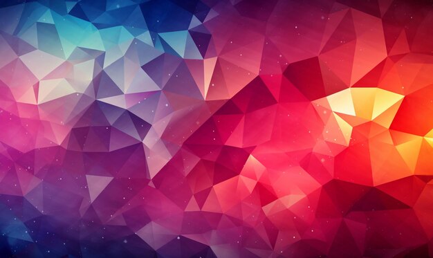 A close up of a colorful abstract background with triangles generative ai