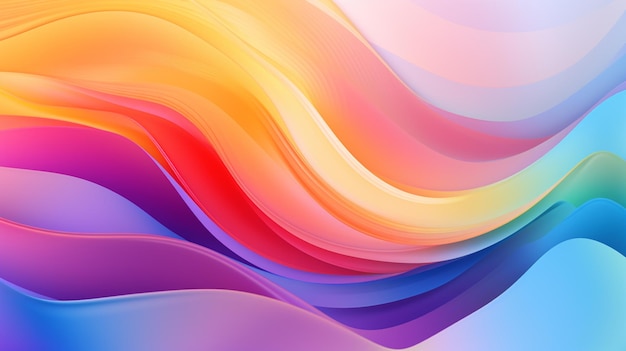 A close up of a colorful abstract background with a wavy design generative ai