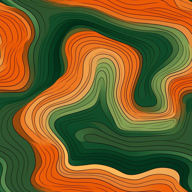 Foto un primo piano di uno sfondo astratto colorato con linee ondulate generativo ai