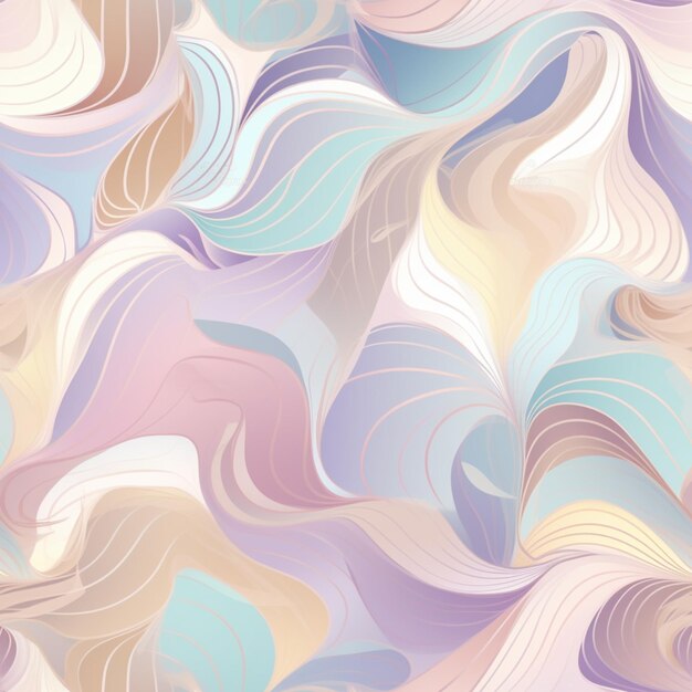 a close up of a colorful abstract background with wavy shapes generative ai