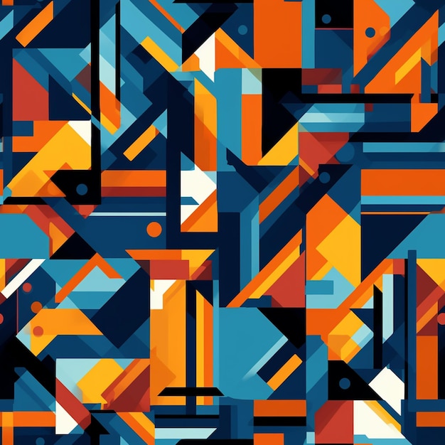 A close up of a colorful abstract design with a lot of lines generative ai