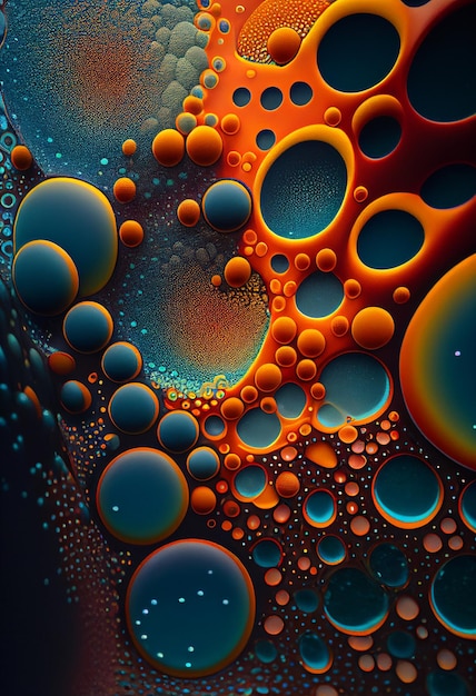 A close up of colorful abstract painting background generative ai