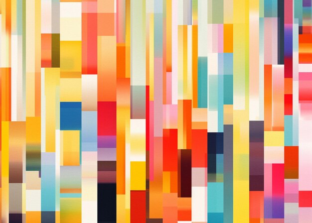 A close up of a colorful abstract painting of a line of lines generative ai