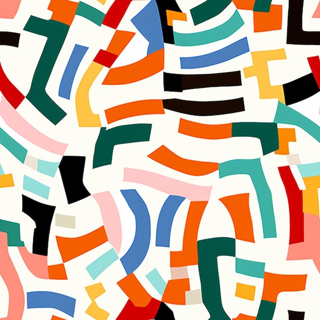 Photo a close up of a colorful abstract painting with a lot of lines generative ai