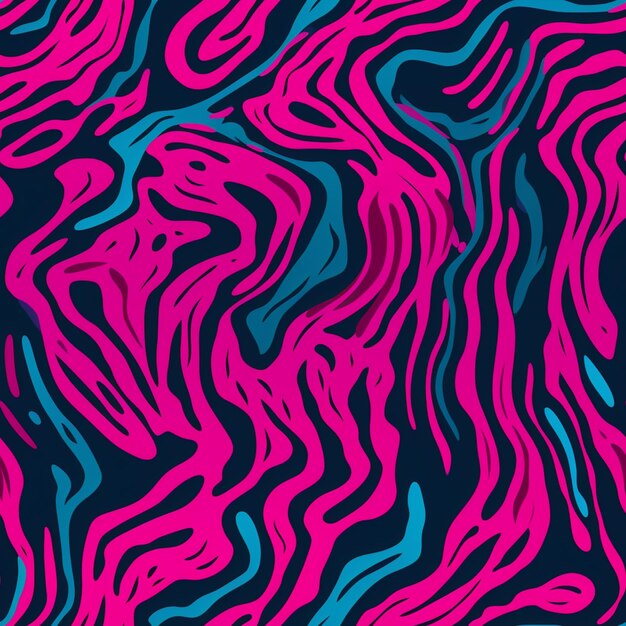 a close up of a colorful abstract pattern on a black background generative ai