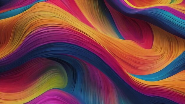 A close up of a colorful abstract pattern of wavy waves generative ai
