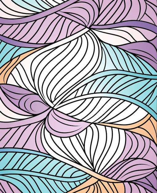 a close up of a colorful abstract pattern with wavy lines generative ai