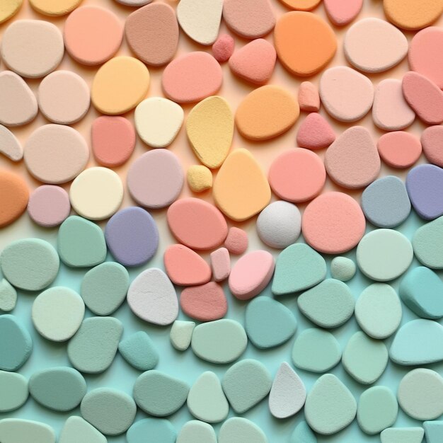 Photo a close up of a colorful assortment of pills.