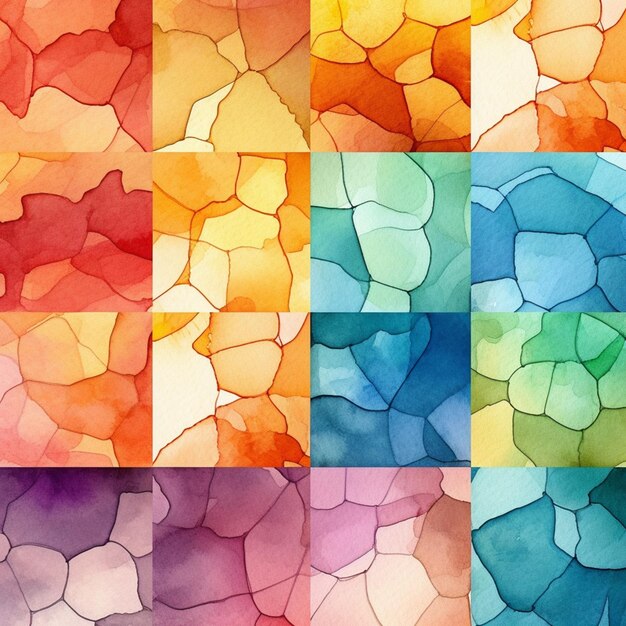 Photo a close up of a colorful background of different colors generative ai