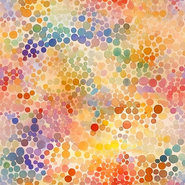 Photo a close up of a colorful background with circles of different colors generative ai