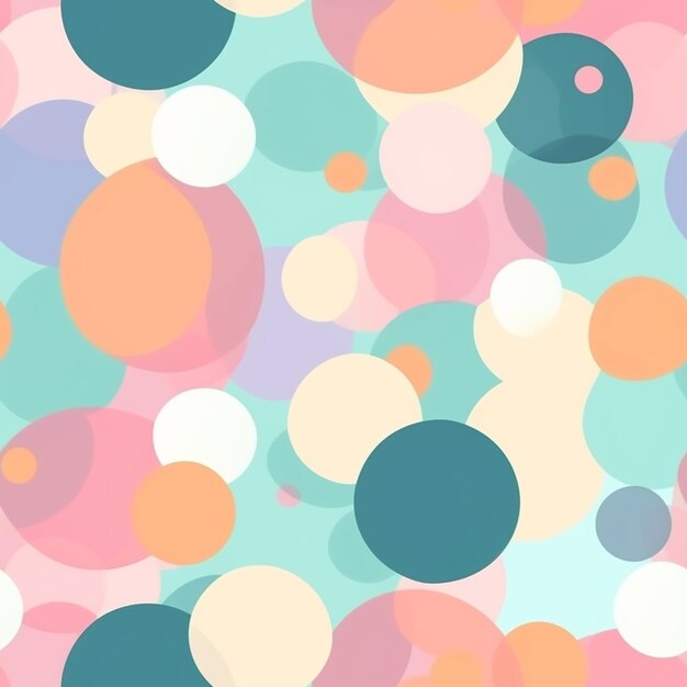 A close up of a colorful background with circles and dots generative ai