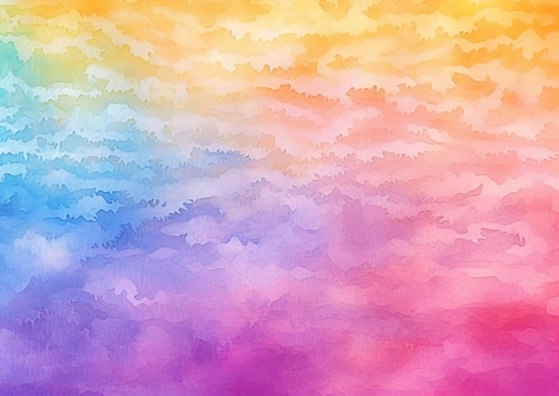 A close up of a colorful background with clouds and a rainbow generative ai