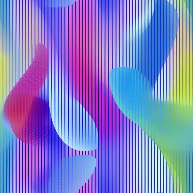 A close up of a colorful background with a heart and a line generative ai