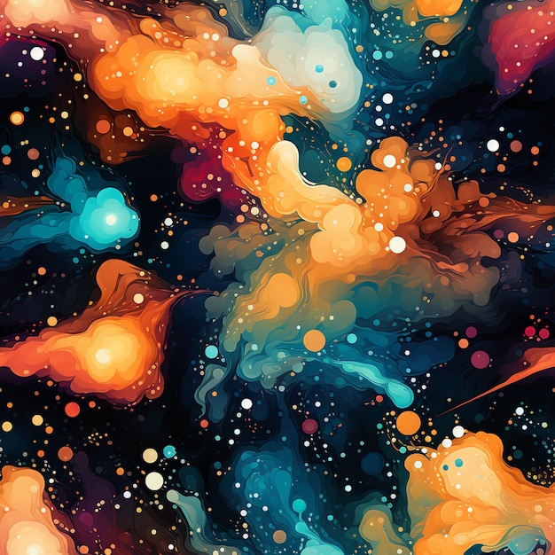 Photo a close up of a colorful background with a lot of bubbles generative ai