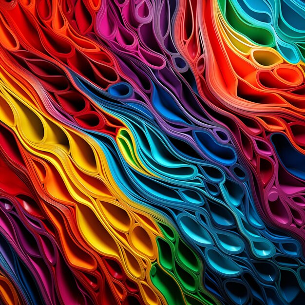 A close up of a colorful background with a lot of different colors generative ai