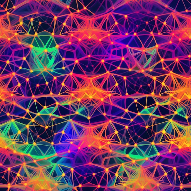 A close up of a colorful background with a lot of lights generative ai