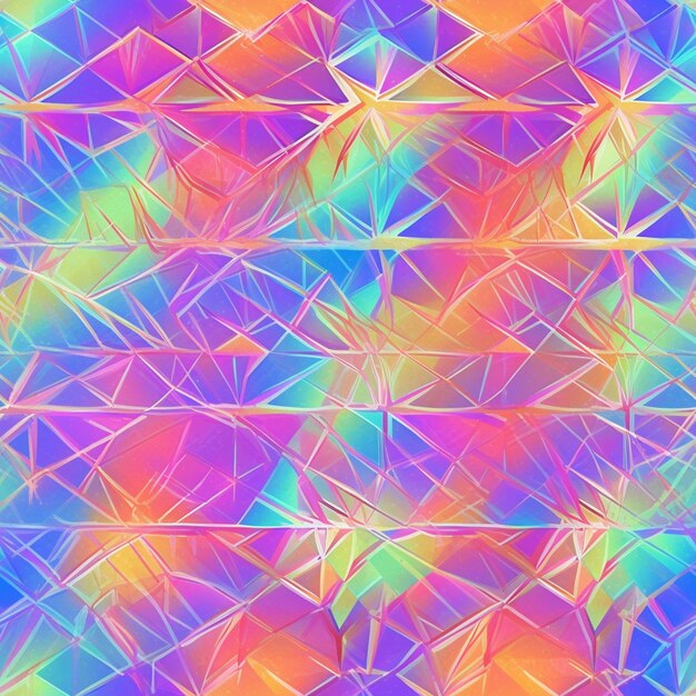 A close up of a colorful background with a lot of triangles generative ai