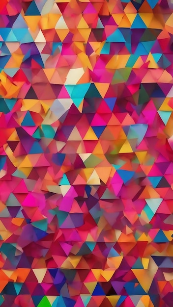 A close up of a colorful background with a lot of triangles generative ai