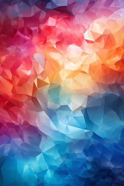 A close up of a colorful background with a lot of triangles generative ai