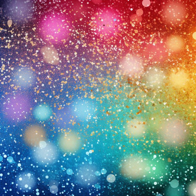 a close up of a colorful background with lots of glitter generative ai