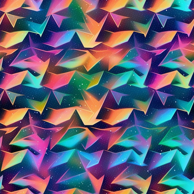 a close up of a colorful background with many stars generative ai