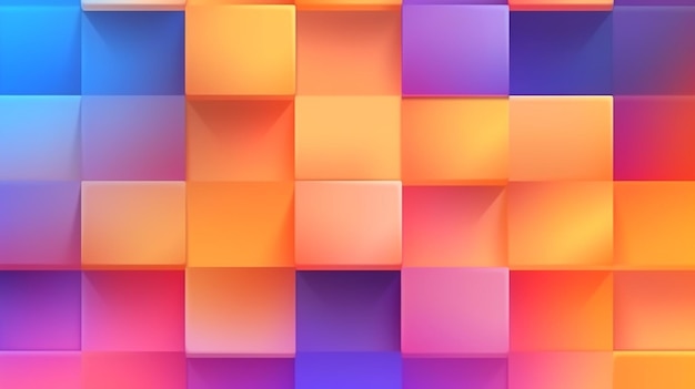 A close up of a colorful background with squares and squares generative ai