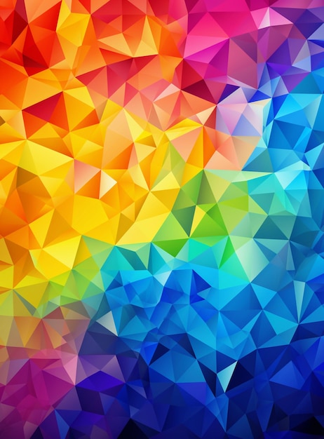 A close up of a colorful background with triangles generative ai