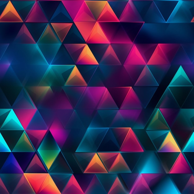Близкий взгляд на красочный фон с треугольниками