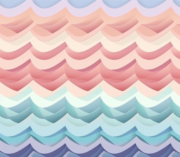 a close up of a colorful background with waves and clouds generative ai