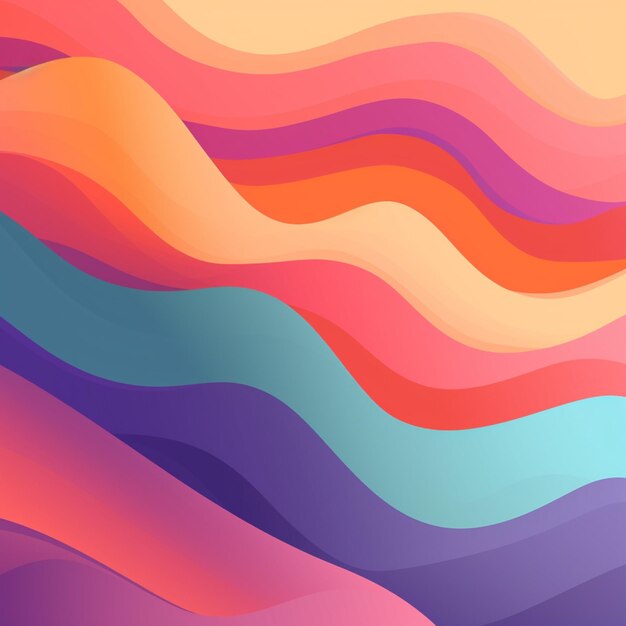 A close up of a colorful background with waves and colors generative ai