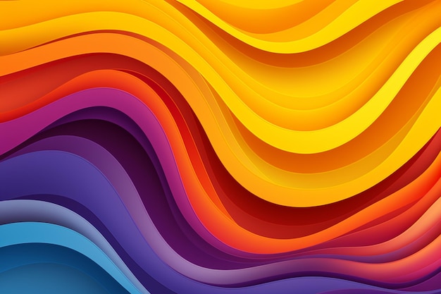 a close up of a colorful background with wavy lines generative ai