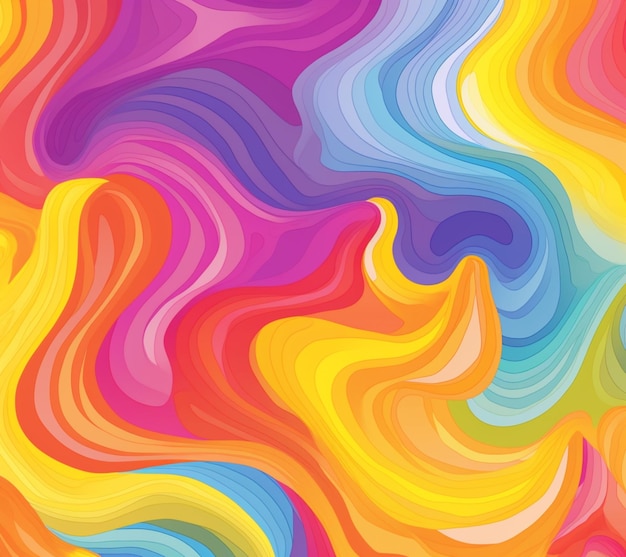 A close up of a colorful background with wavy lines generative ai