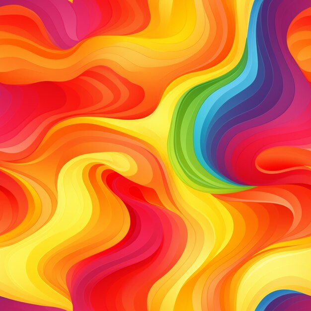 A close up of a colorful background with wavy lines generative ai