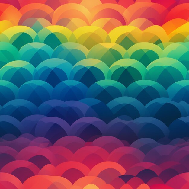 Photo a close up of a colorful background with wavy shapes generative ai