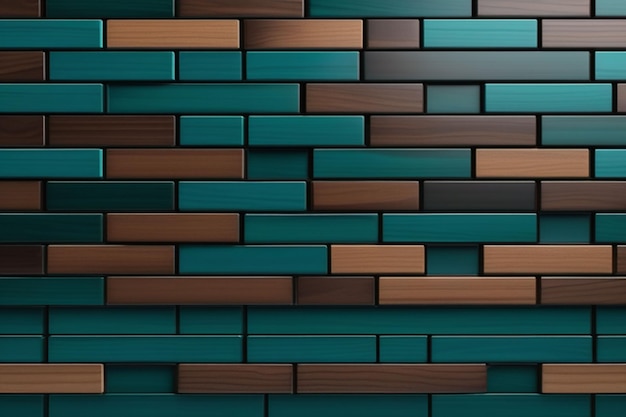 A close up of a colorful brick blocks wall