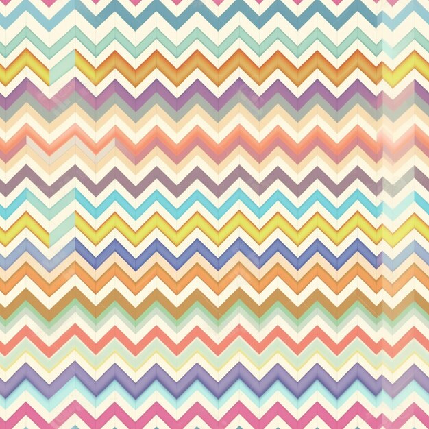 Photo a close up of a colorful chevrons pattern on a white background generative ai